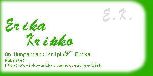 erika kripko business card